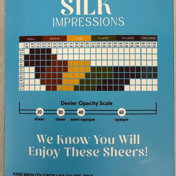 Silk Impressions Sheer All Day Control Top Pantyhose 4 Pairs L Cocoa 20 Denier - Picture 6 of 11